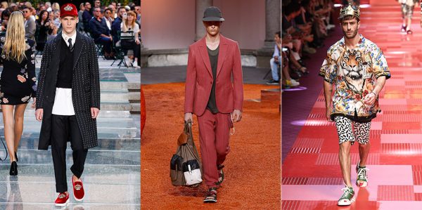 From Left: Versace, Ermenegildo Zegna, Dolce & Gabbana