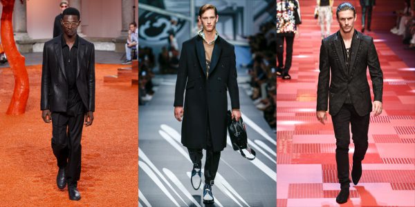 From left: Ermenegildo Zegna, Prada, Dolce & Gabbana menswear ss18