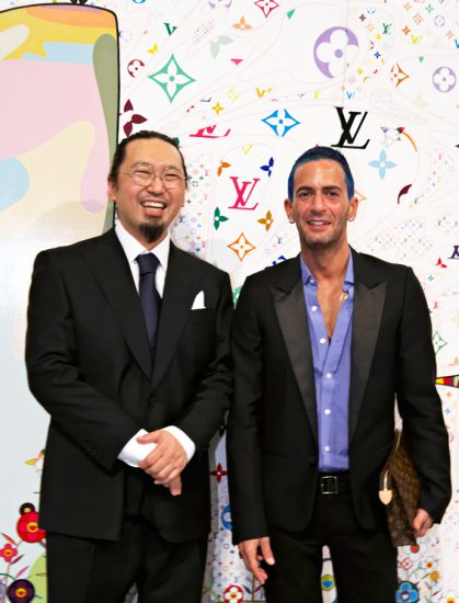Marc Jacobs with Murakami at the launch of the Cherry World