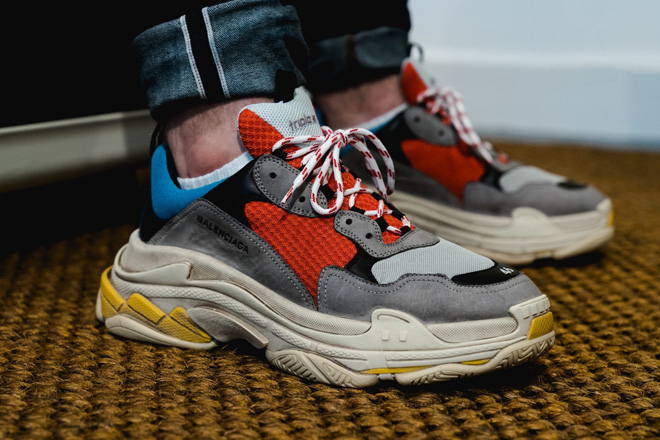 Balenciaga’s top-selling Triple S sneakers - total hautebeast and "aged" like one.