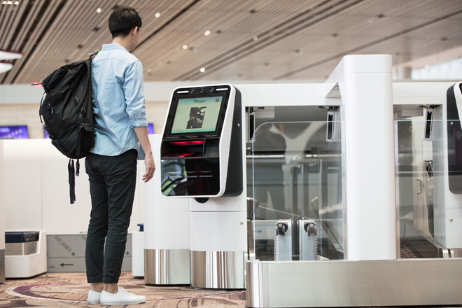 Check-in kios - image courtesy Changi Airport Group