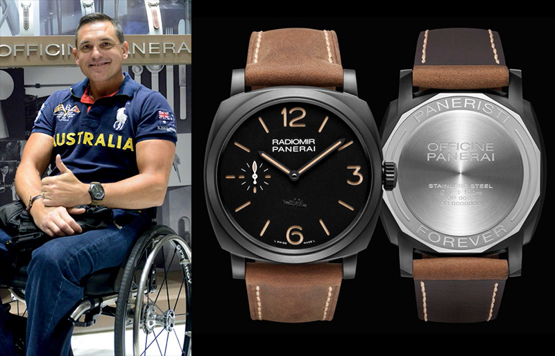 Alan Bloore and Panerai PAM532 with "Paneristi Forever" inscription