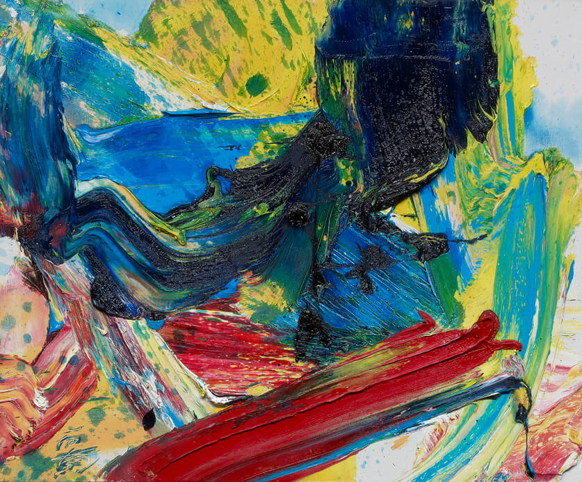 Kazuo Shiraga, 白髪一雄. Image credit Whitestone Gallery