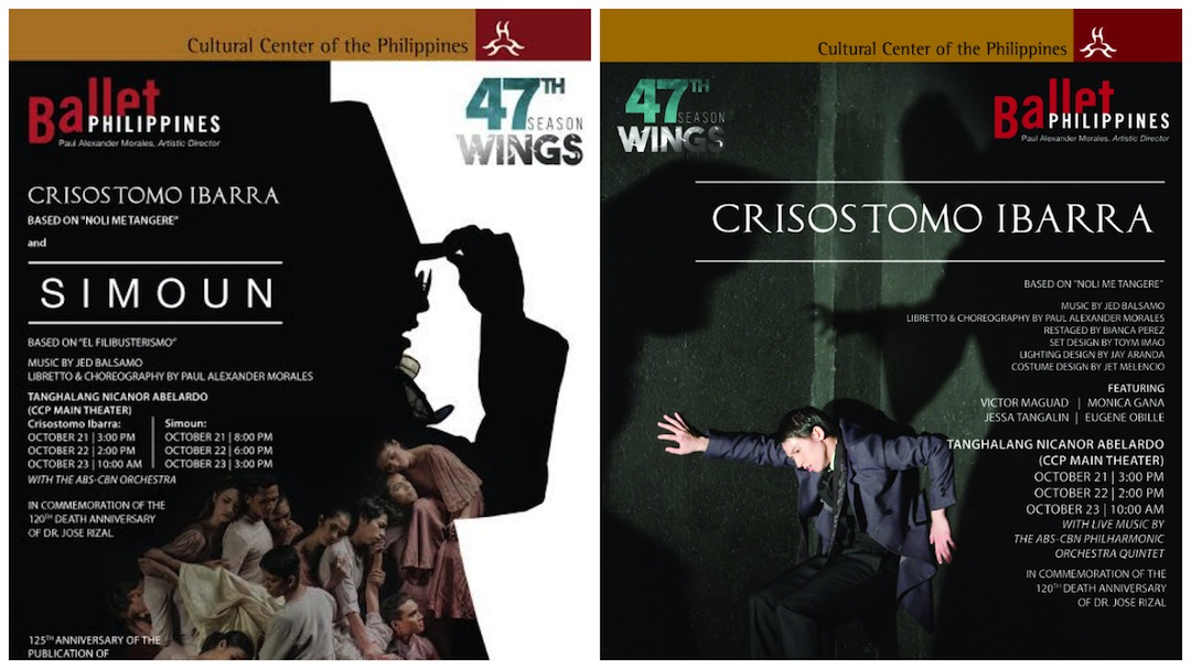 Ballet Philippines presents 'Noli' and 'Fili' in special weekend double bill, Oct. 21 to 23 - InterAksyon