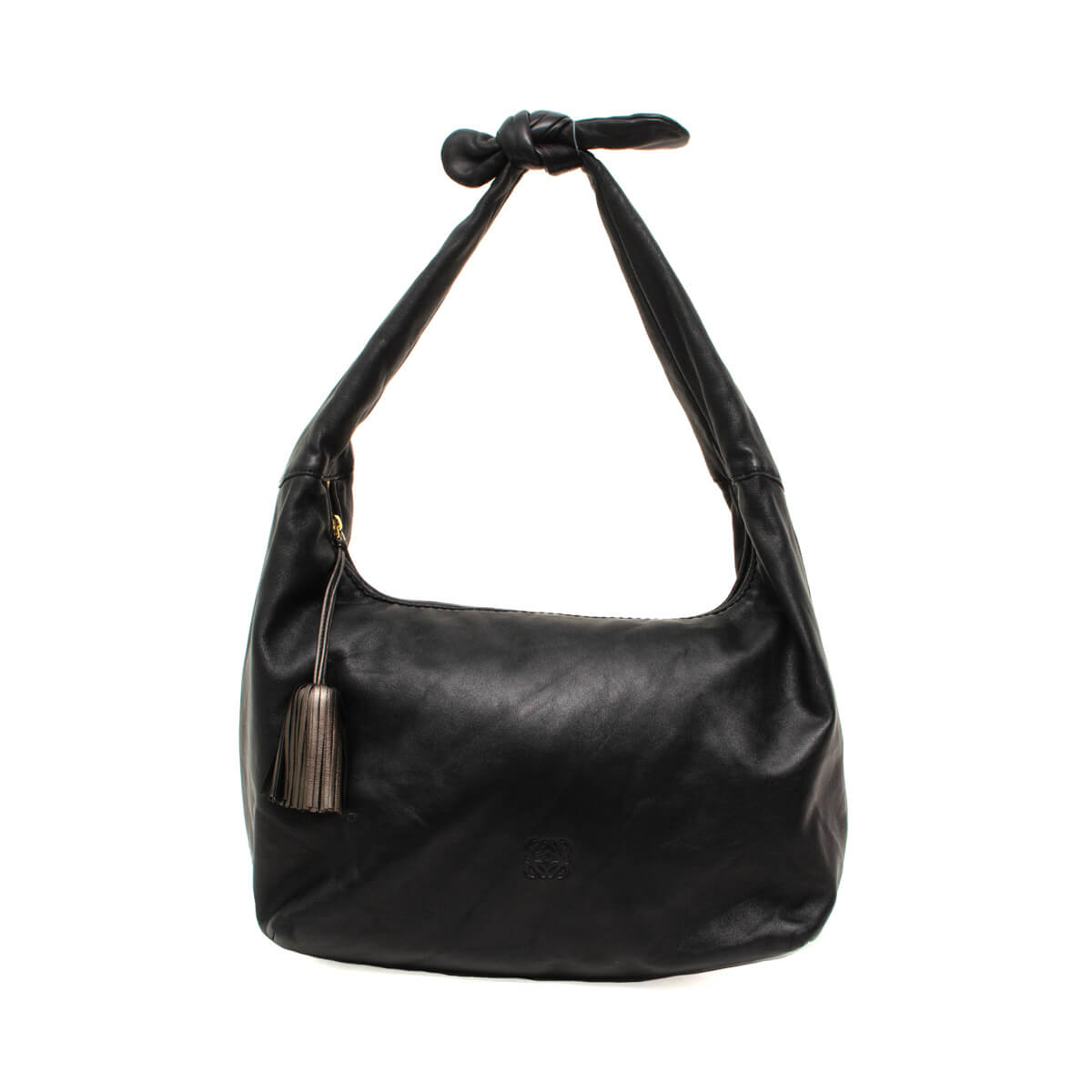 Hobo Black Lambskin Shoulder Bag
