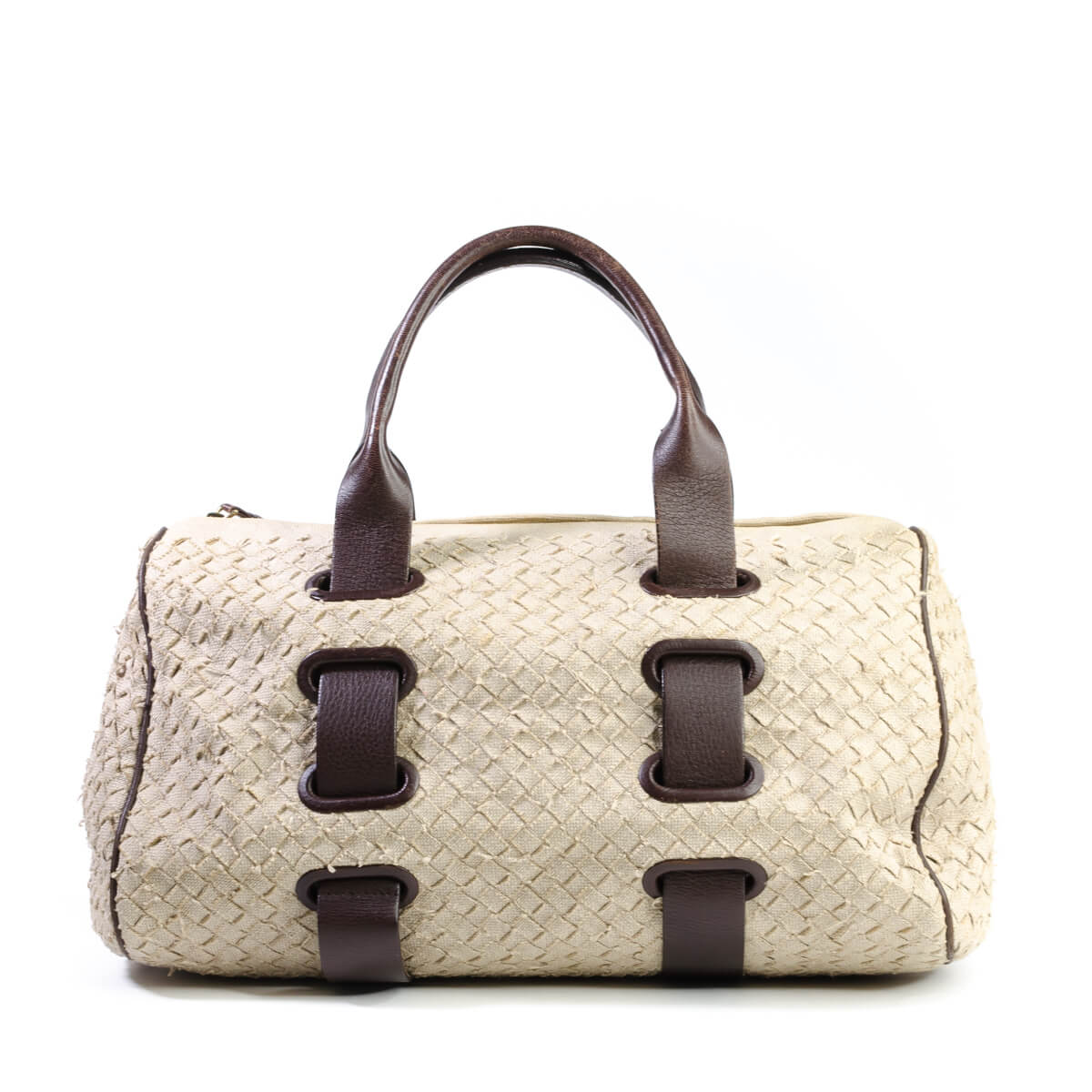 cream patent bag