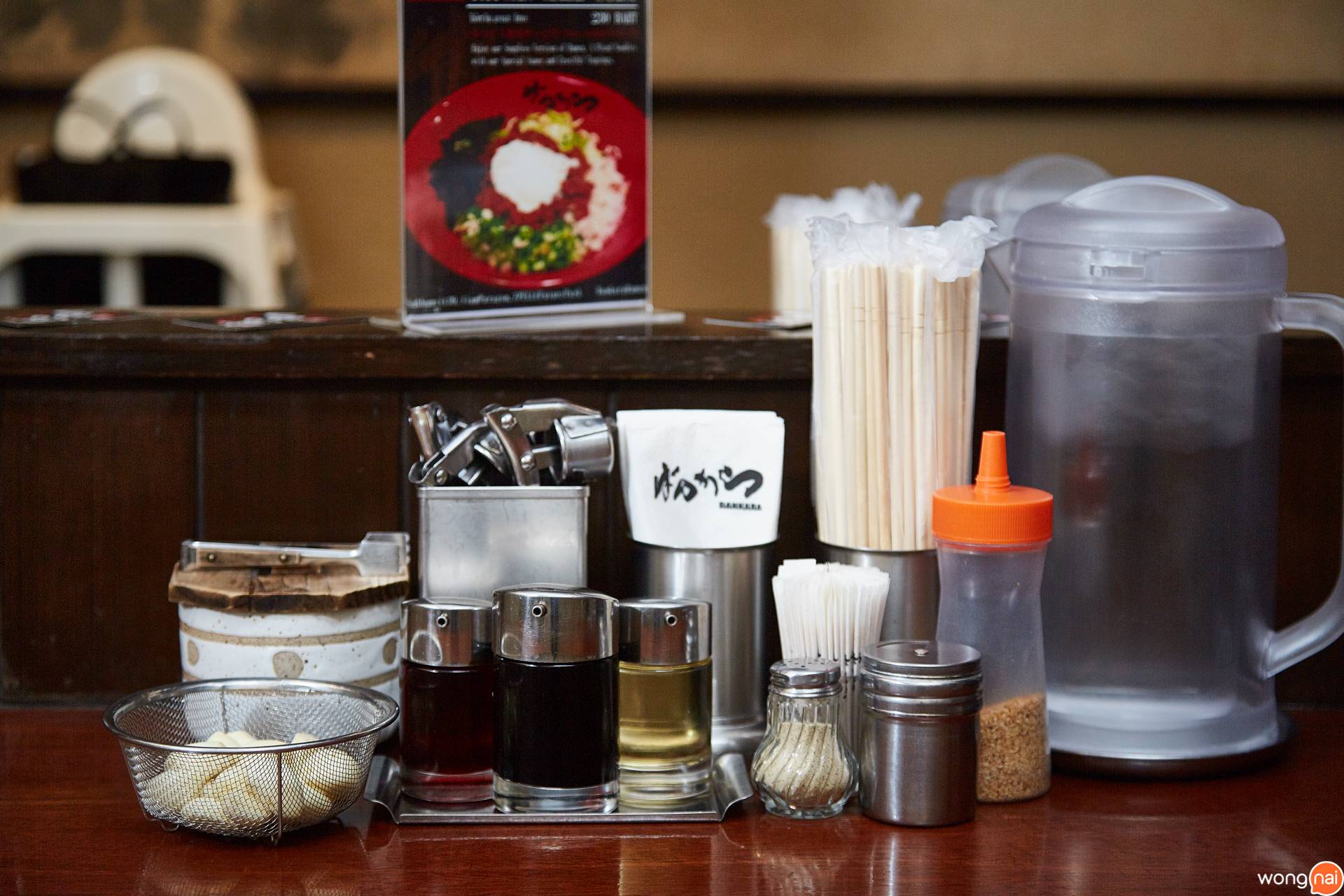 เครื่องปรุง ร้าน Bankara Ramen