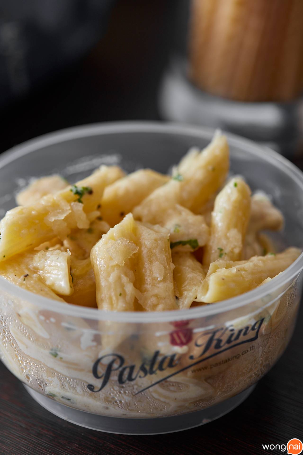 เมนู Pasta Alfredo ของร้าน Pizza King สาขา Silom Soi Convent