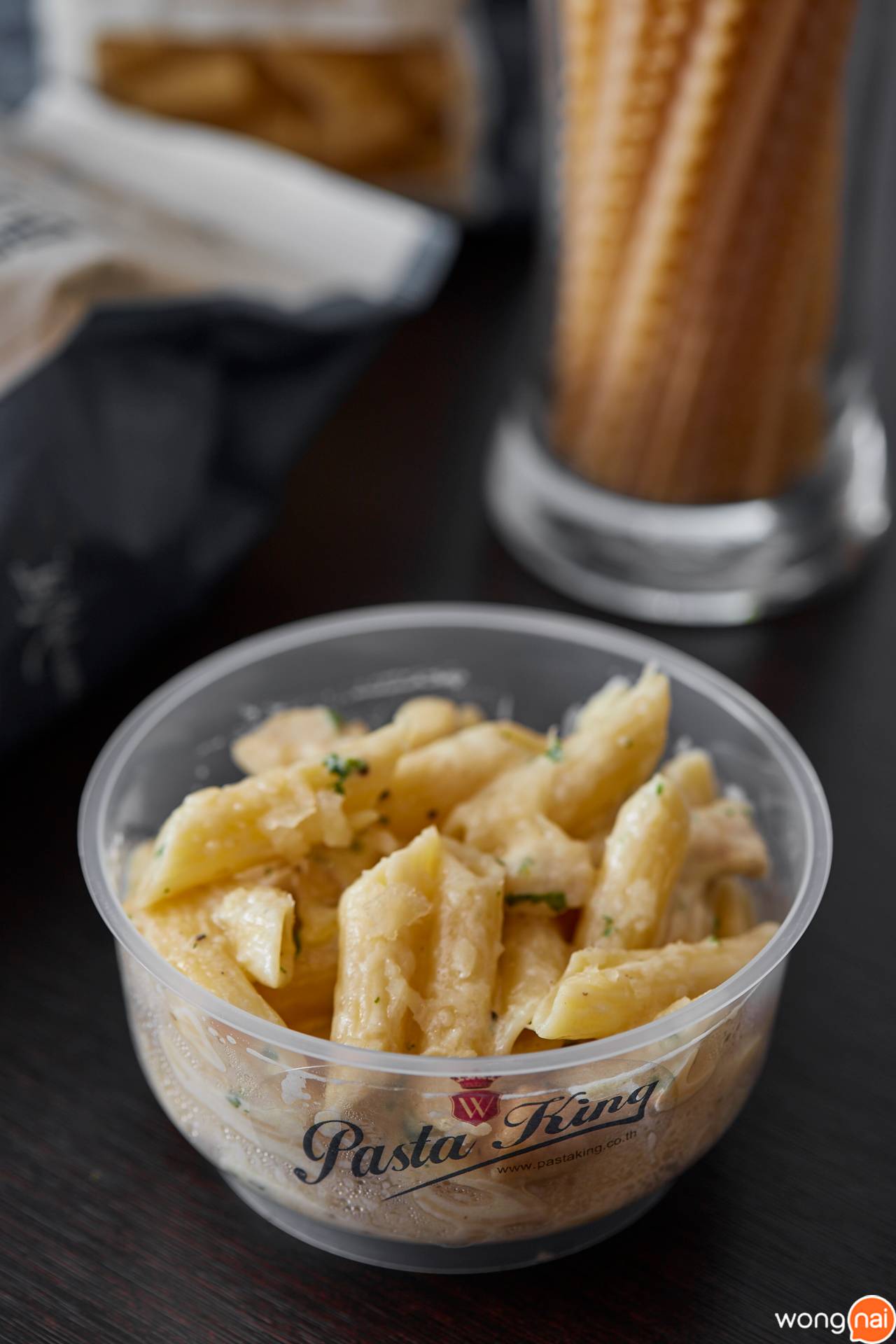 เมนู Pasta Alfredo ของร้าน Pizza King สาขา Silom Soi Convent