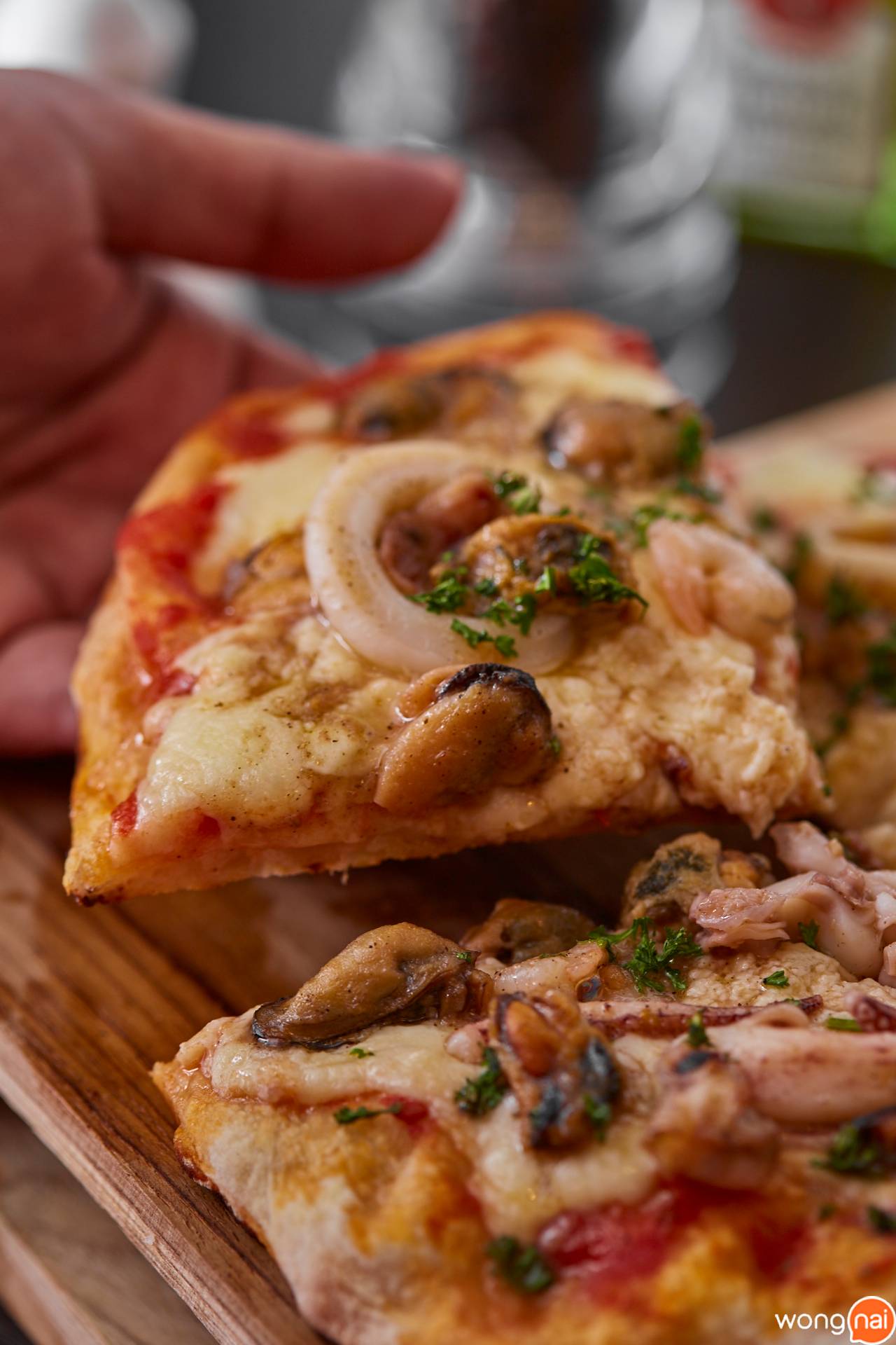 เมนู Pizza Seafood ของร้าน Pizza King สาขา Silom Soi Convent