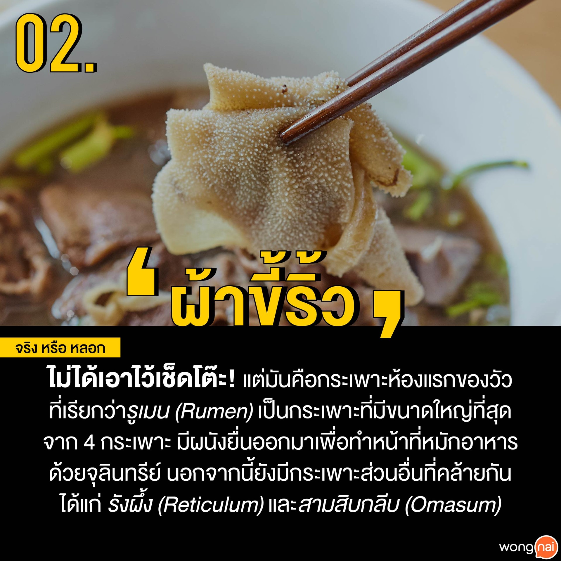 food tip จริงหรือหลอก ผ้าขี้ริ้ว