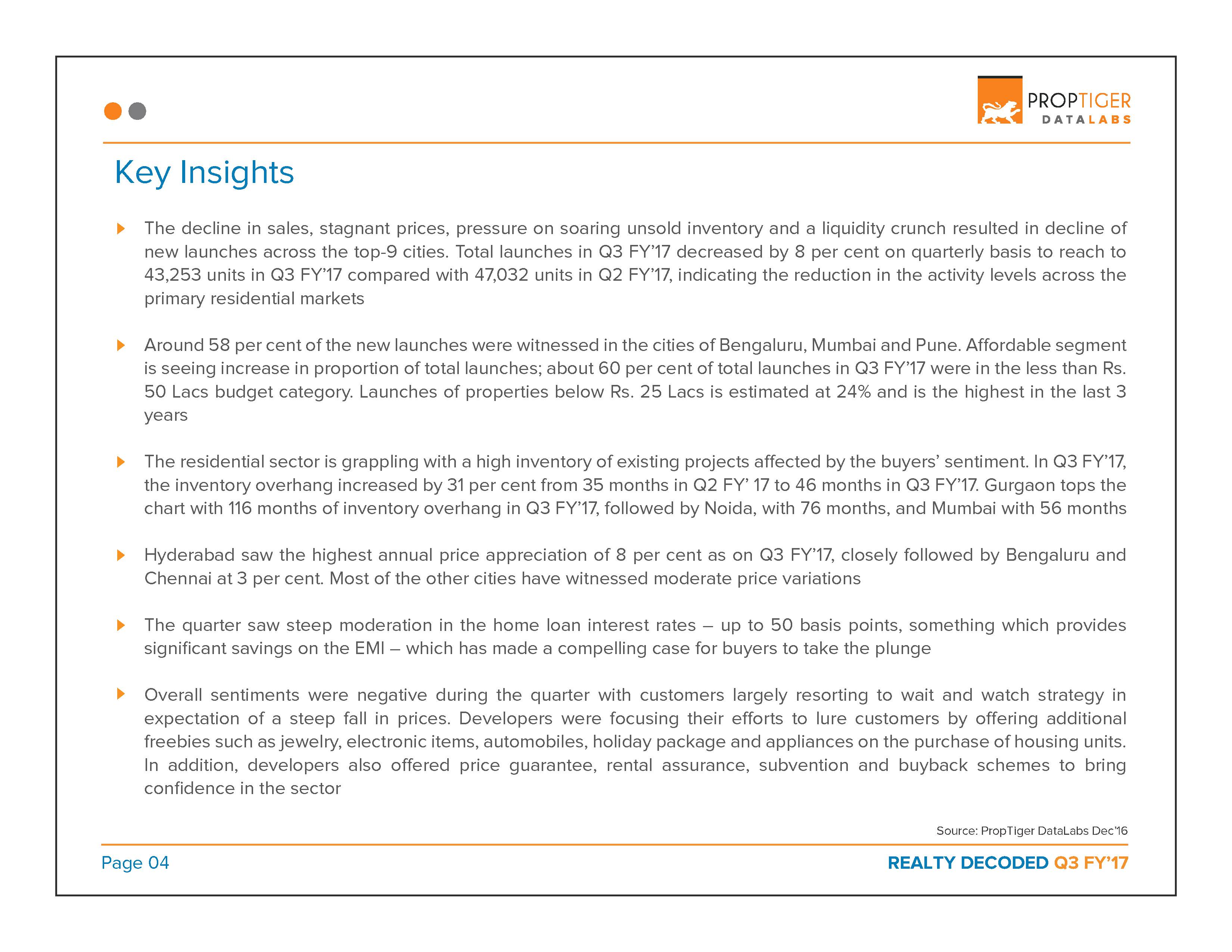 Realty Decoded: Q3 FY’17 Page 5