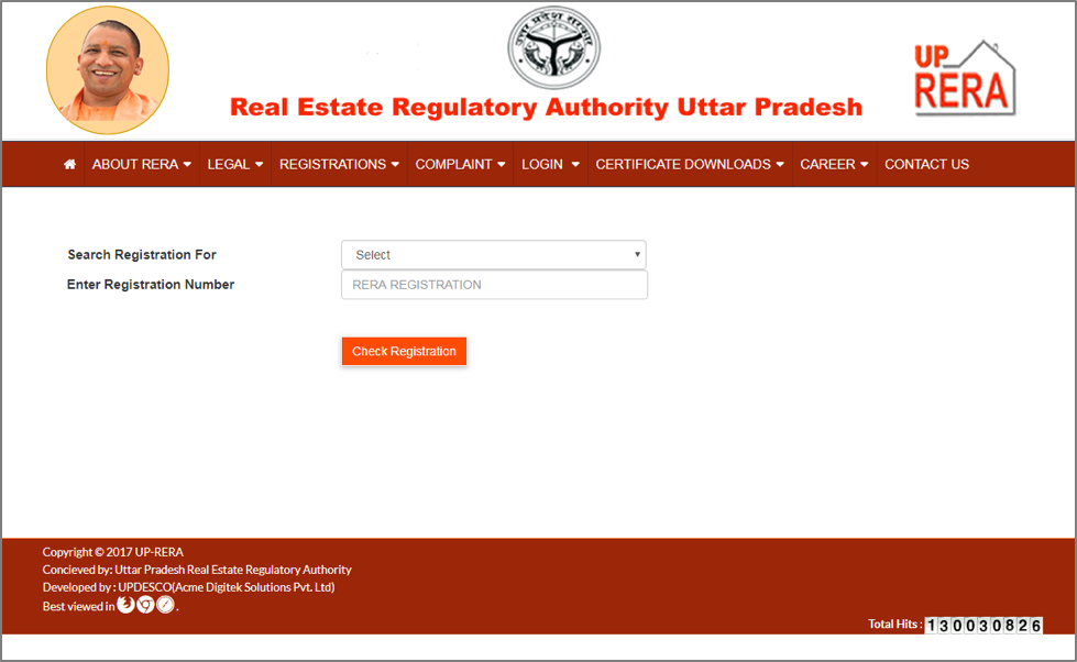 Check RERA Status Of Your Project In UP
