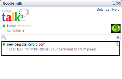 Make VOIP calls via Google Talk