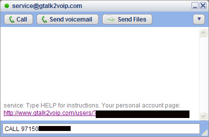 Make VOIP calls via Google Talk