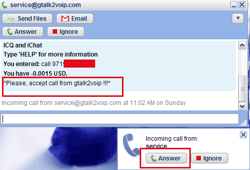 Make VOIP calls via Google Talk