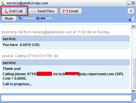 Make VOIP calls via Google Talk