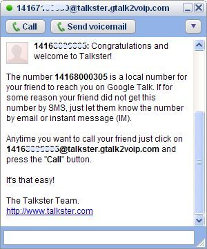 invite confirmation in Gtalk2voip in talkster