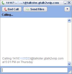 call a phone number using Talkster