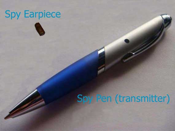 Spy pen with microphone to be used at exams