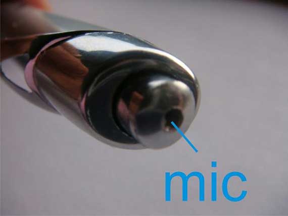 Spy pen with microphone to be used at exams