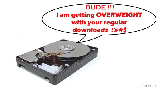 Hard disk gets overweight