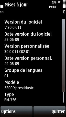 Nokia 5800 firmware update