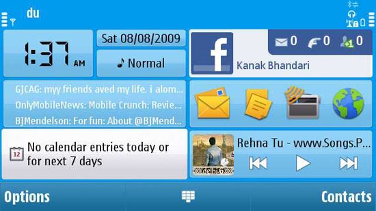 S60 twitter application Gravity Homescreen widget