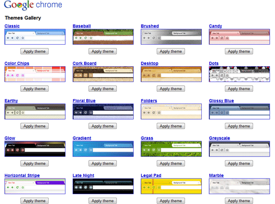 Google Chrome themes Google Chrome themes