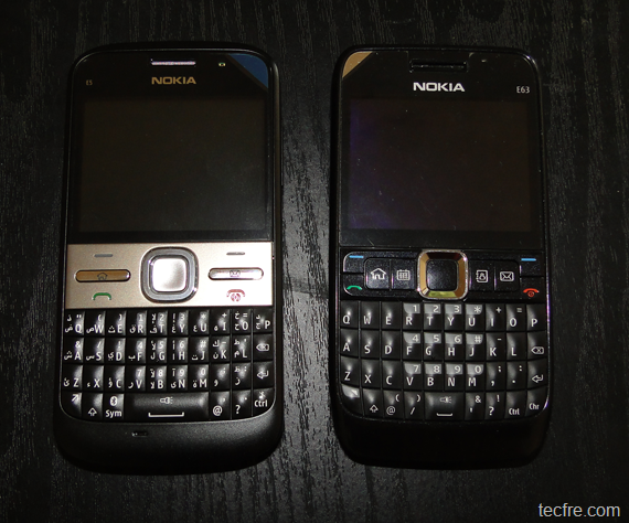 Nokia E5 vs E63 Nokia E5 vs E63
