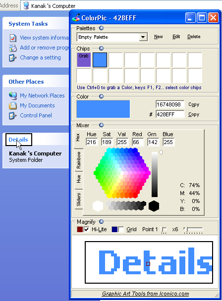 color picker from iconico