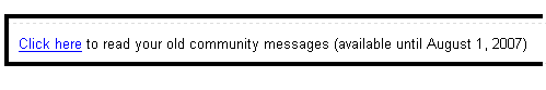 community message at mybloglog