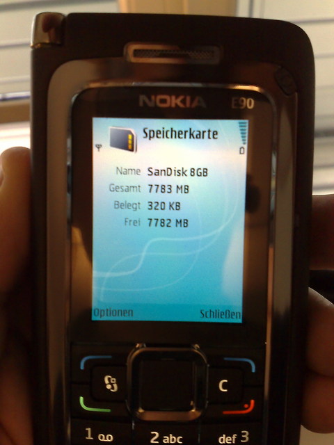 nokia E90 supports 8gb