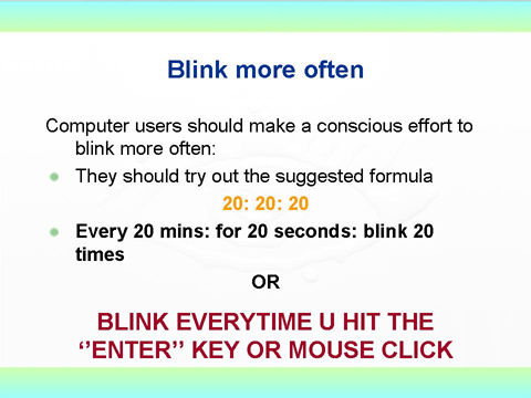 Computer vision syndrome ( CVS )