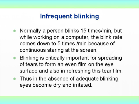 Computer vision syndrome ( CVS )