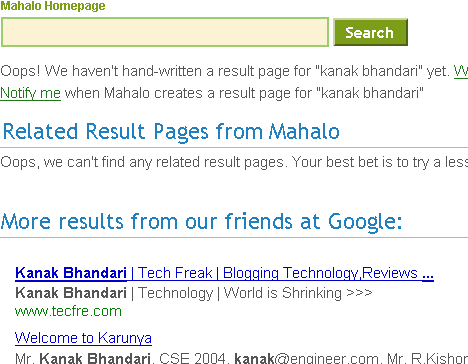 mahalo search result