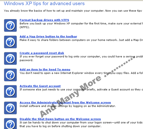 windows xp tips