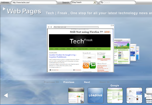 space time web browser