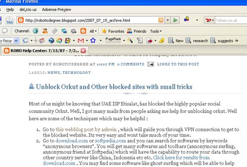 spamming blog