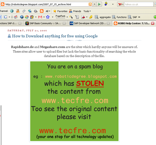 blog content stealing