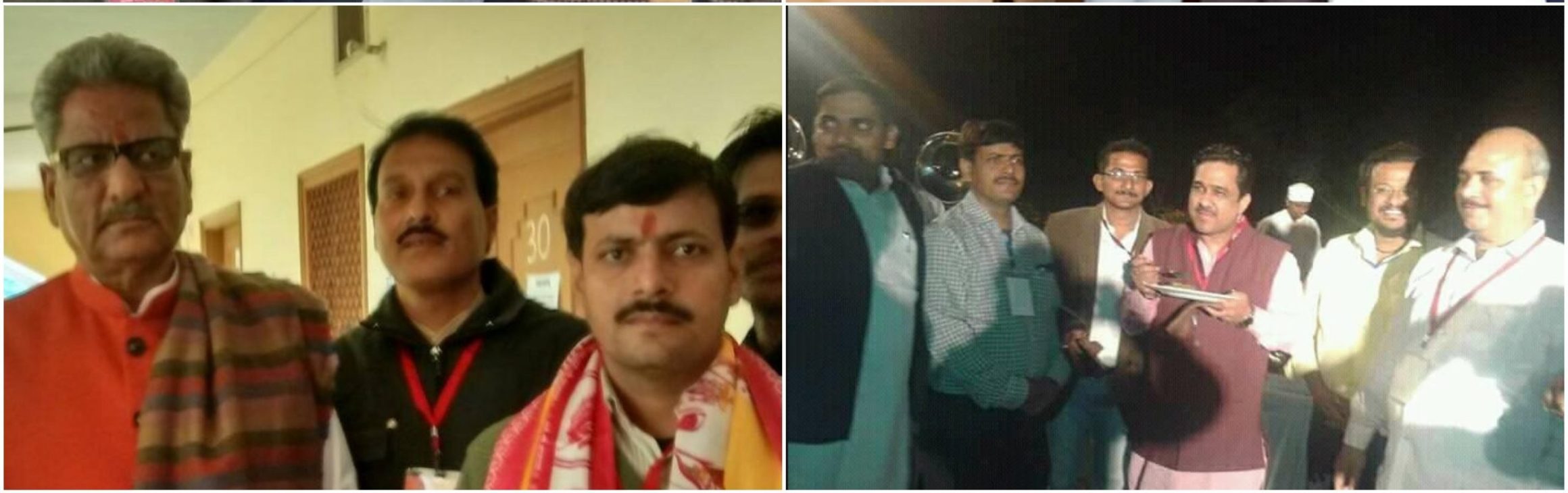 اتر پردیش بی جے پی کے صدر اوم ماتھر اور وزیر سنیل بنسل کے ساتھ ڈاکٹر آدتیہ کمار سنگھ (فوٹو : فیس بک پروفائل)