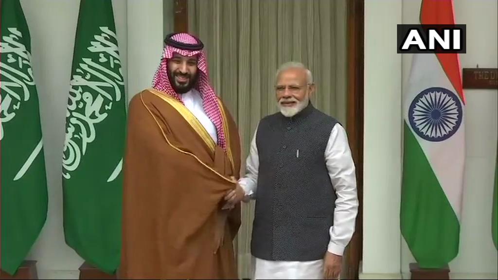 محمد بن سلمان اور نریندر مودی/فوٹو: اے این آئی