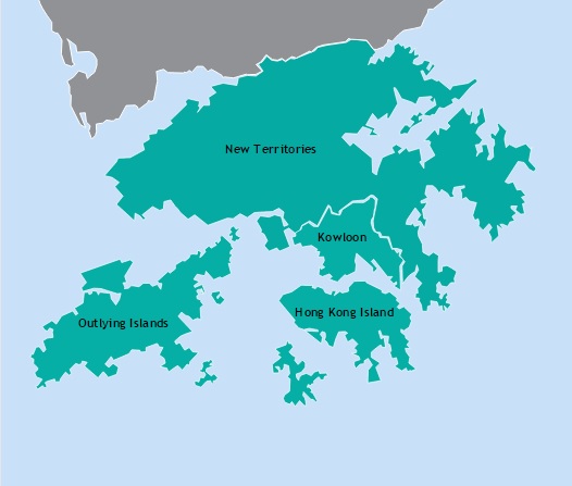 Hong Kong District Map