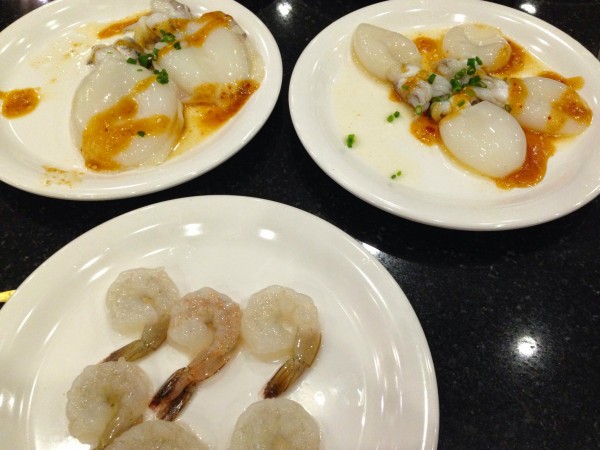 หมึก กุ้งแกะเปลือก