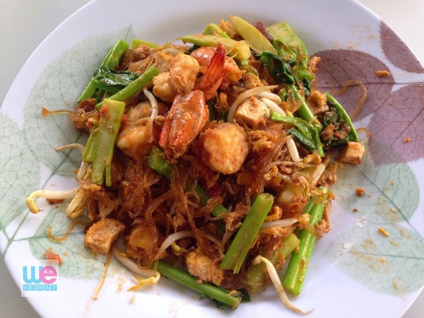 ผัดไทยวุ้นเส้นกุ้งสด