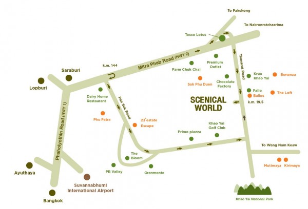 แผนที่ Scenical World
