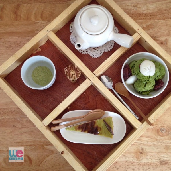 ชุดชาเขียวร้าน Grandma Cafe'
