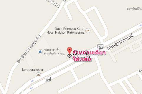 แผนที่ร้านโต๊ะเส้น