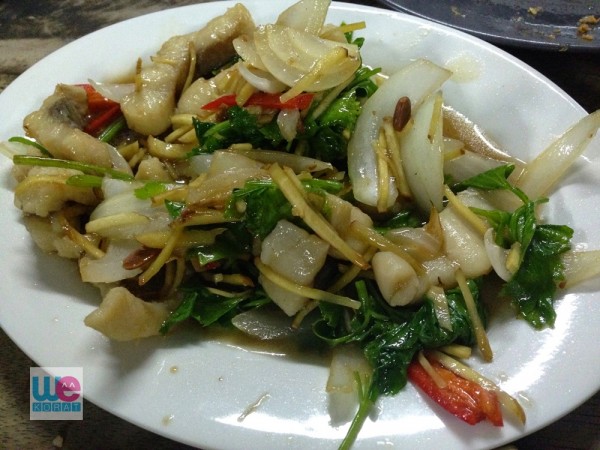 ผัดฉ่าปลากระพง