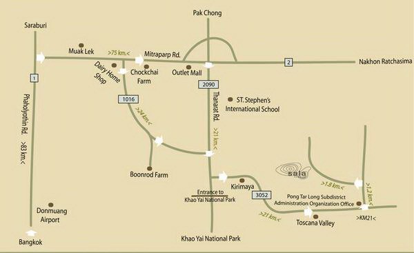 แผนที่ ศาลา เขาใหญ่ (sala khaoyai resort)